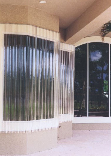 Clear Storm Panels at Patio Area